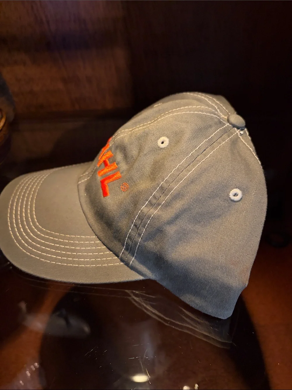 Stihl Embroidered Logo Cap in Olive Green with Orange Detail NWT